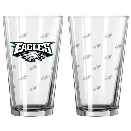 BOELTER BRANDS Philadelphia Eagles Satin Etch Pint Glass Set 4245102218